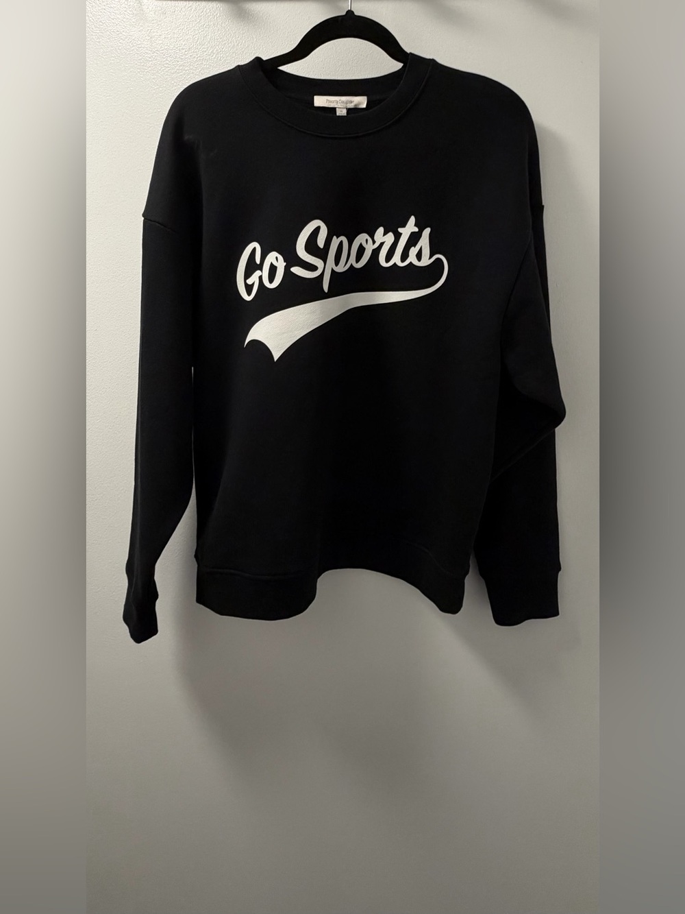 NWT Favorite Daughter Go Sports Oversized Sweatshirt Black XS
